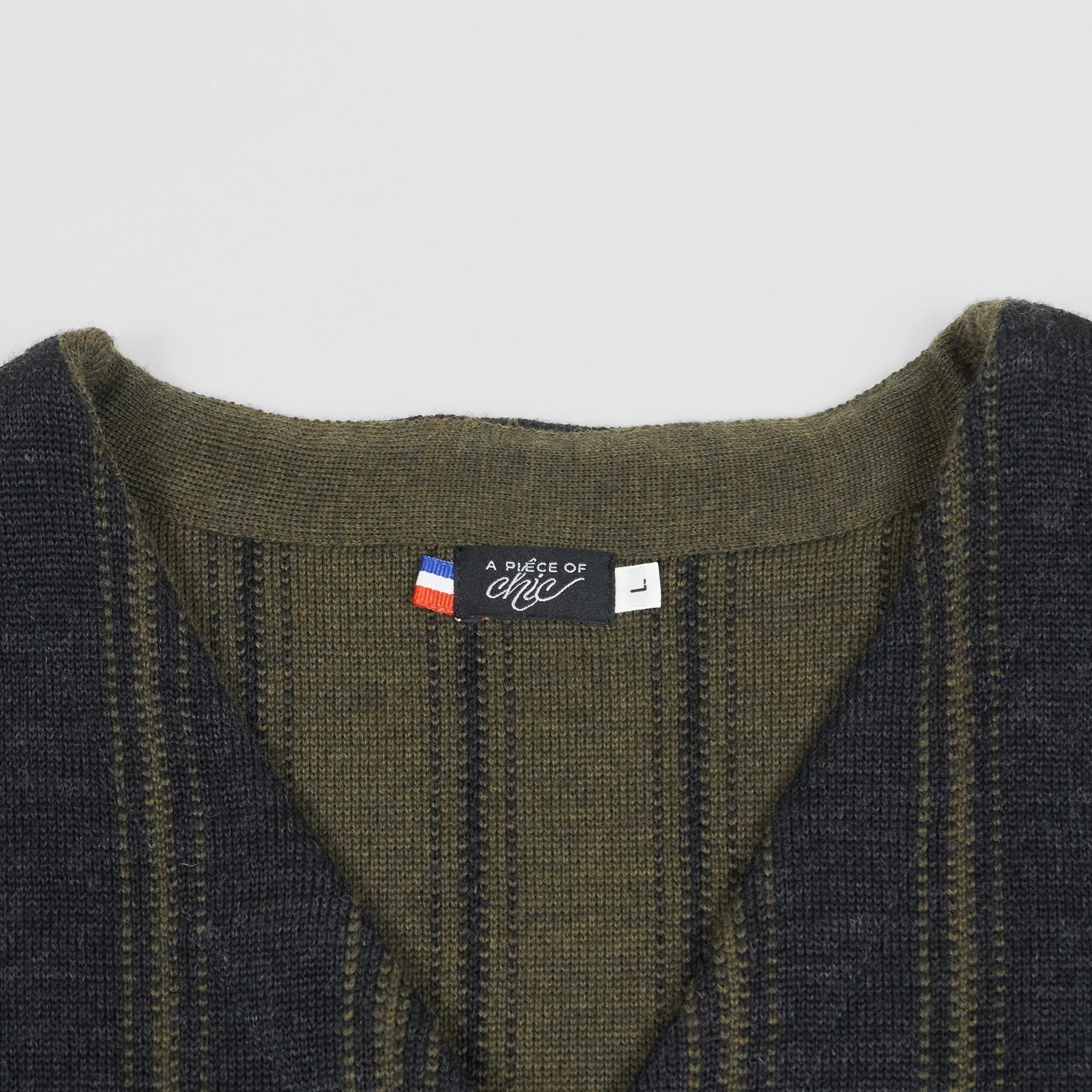 A Piece of Chic Striped Wool Vest