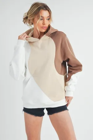 Aemi   Co Color Block Hoodie with Kangaroo Pocket