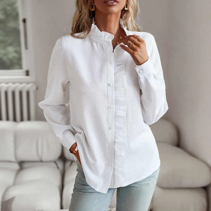 Alice - Ruffled Button-Up Blouse