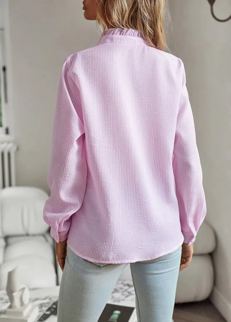 Alice - Ruffled Button-Up Blouse
