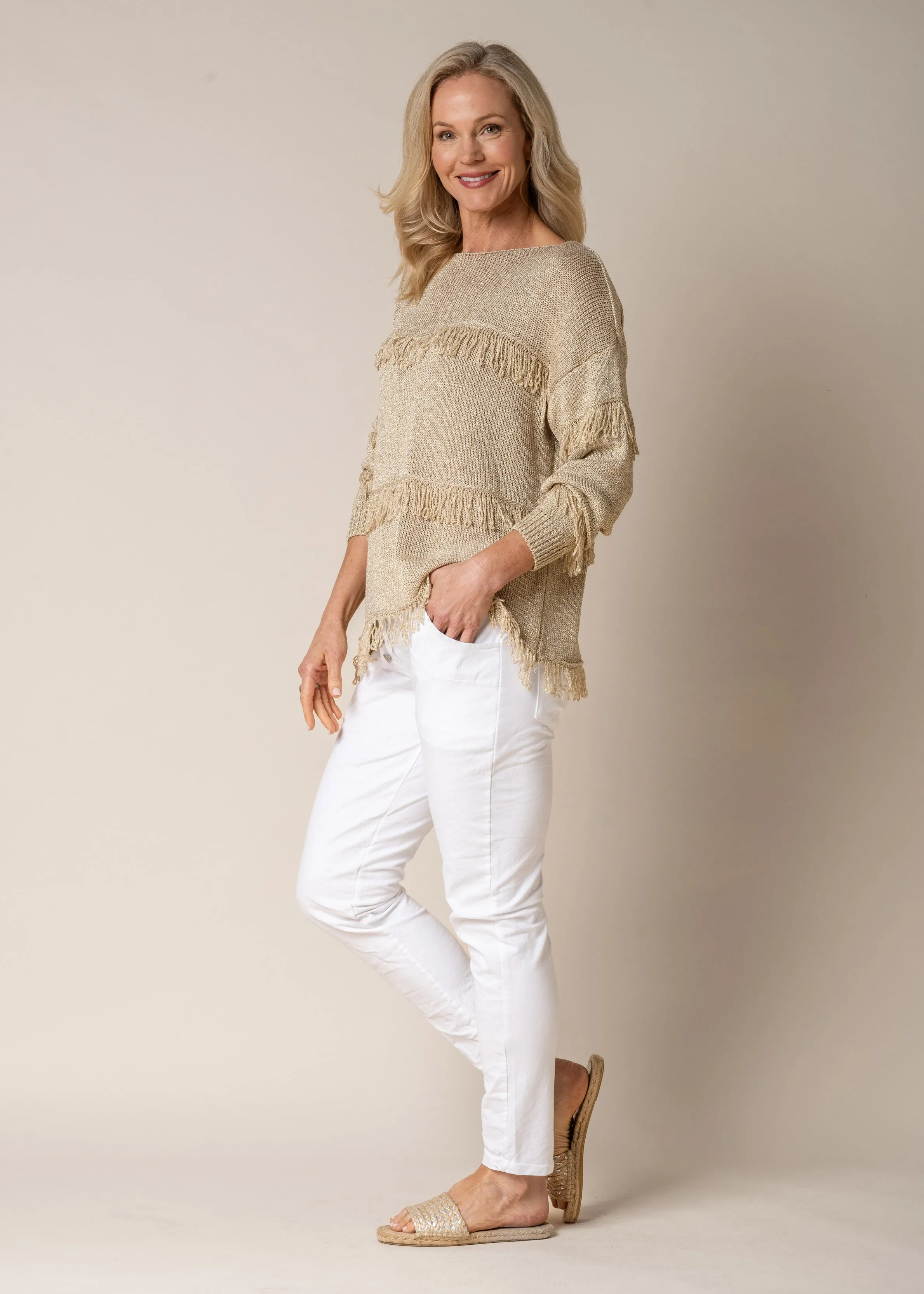 Aliza Top in Gold