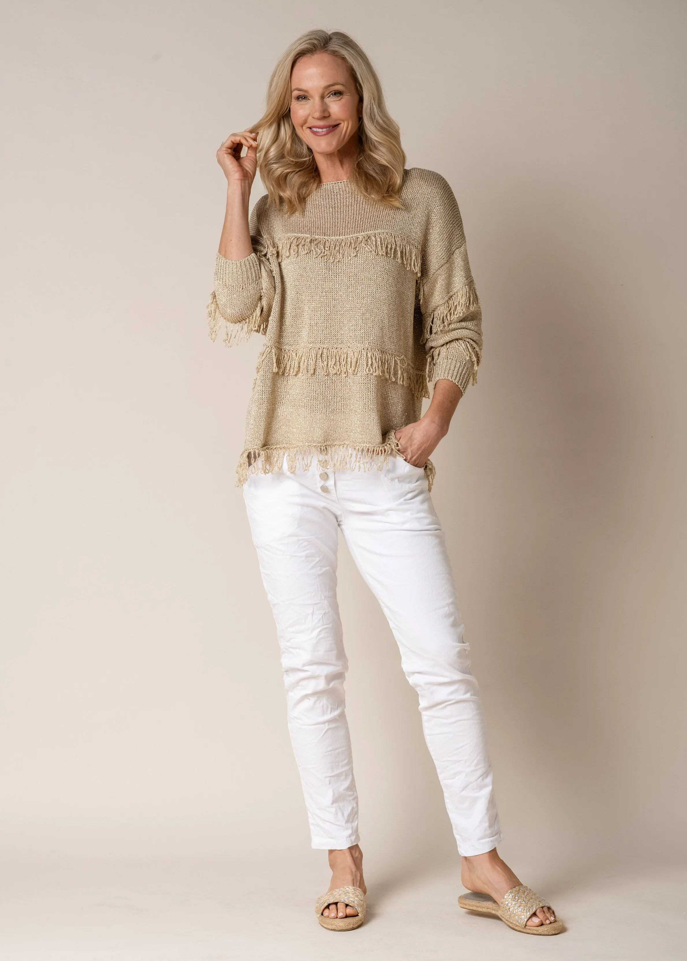 Aliza Top in Gold