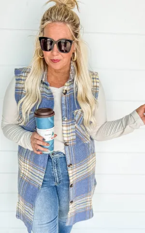 All Bundled Up Plaid Vest - Final Sale