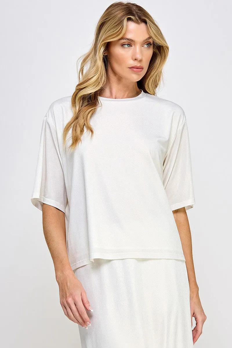 Almost Time Metallic Tee
