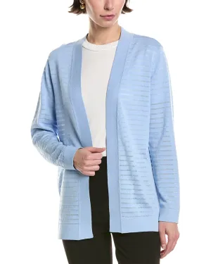 Anne Klein Sheer Stripe Cardigan
