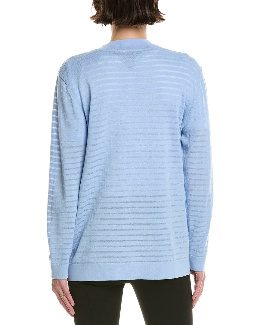 Anne Klein Sheer Stripe Cardigan