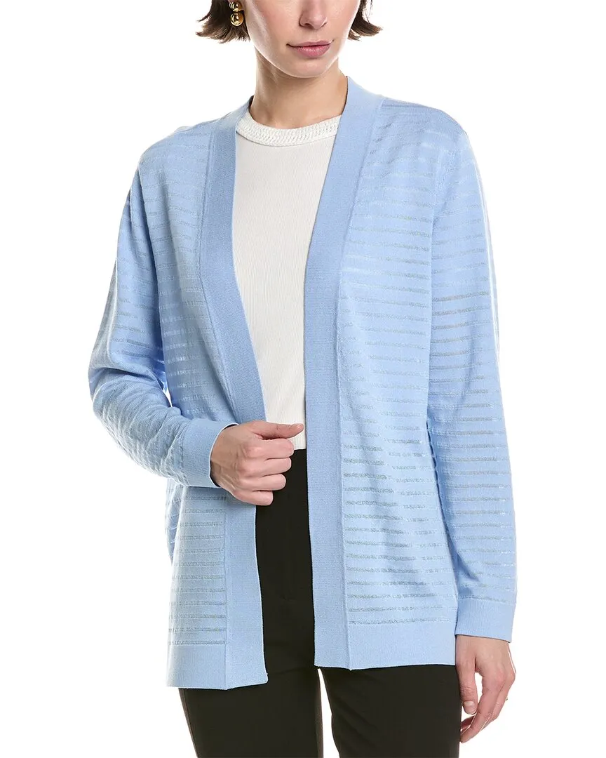 Anne Klein Sheer Stripe Cardigan