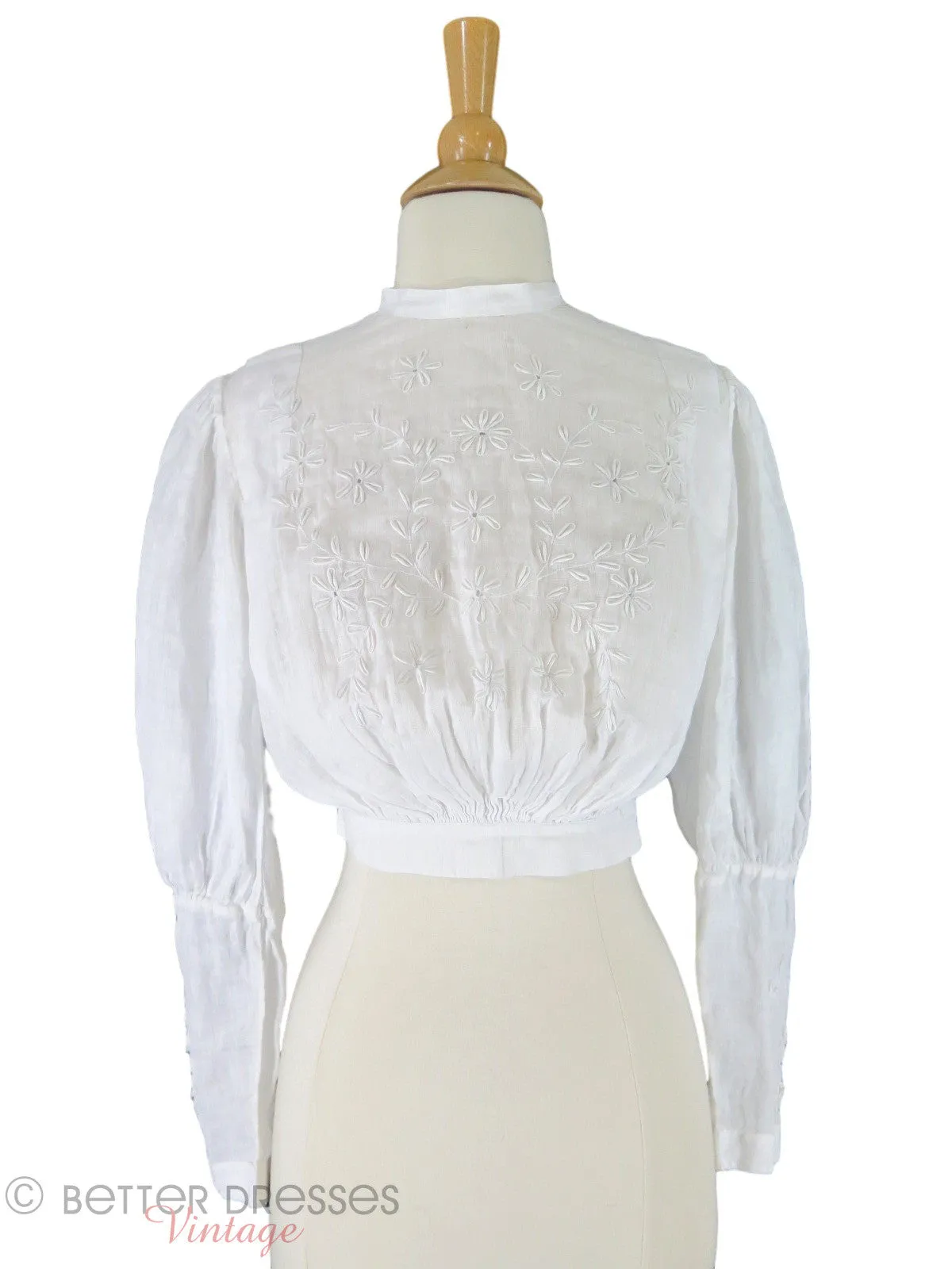Antique Embroidered Blouse - xs, sm