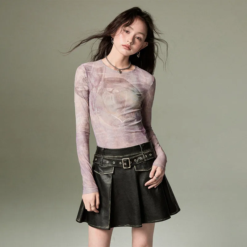 artistic sheer slim tops