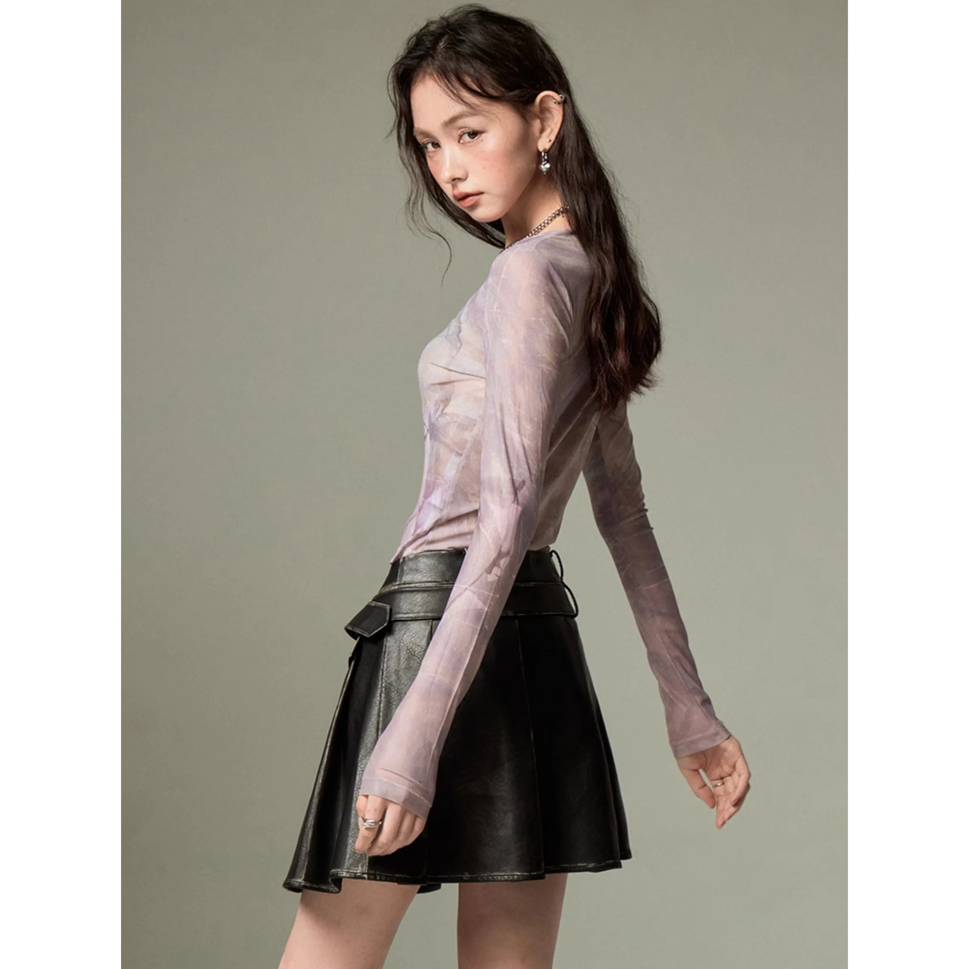 artistic sheer slim tops
