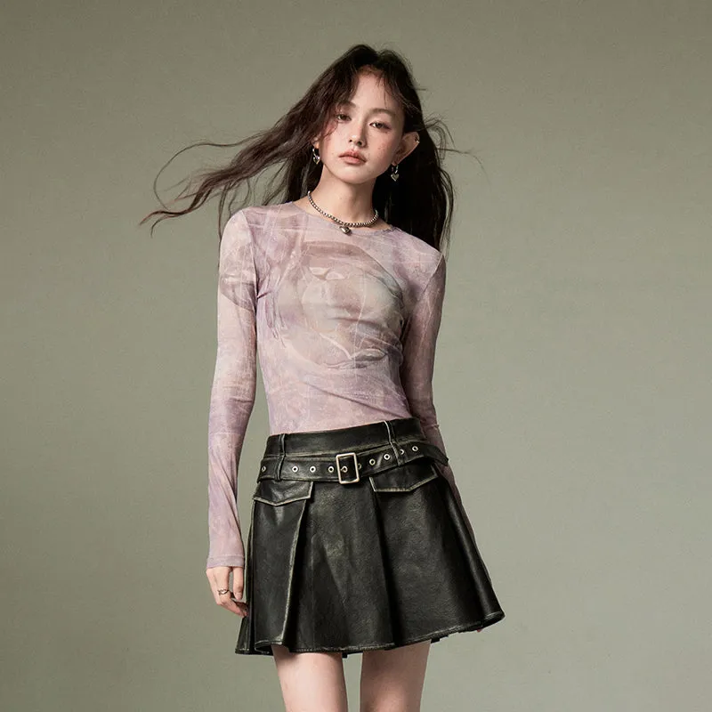 artistic sheer slim tops