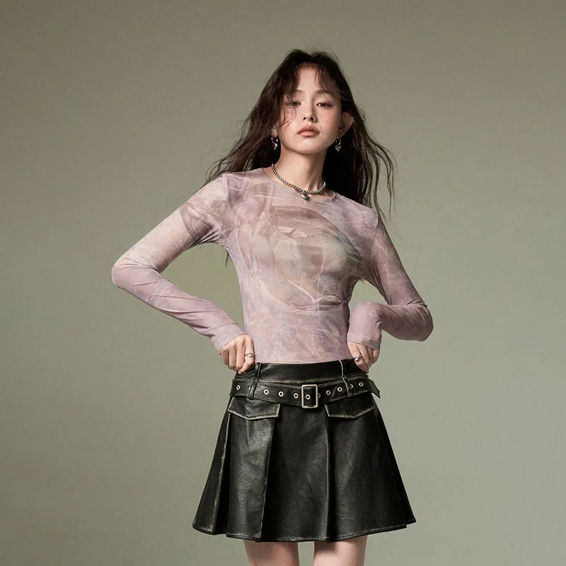 artistic sheer slim tops