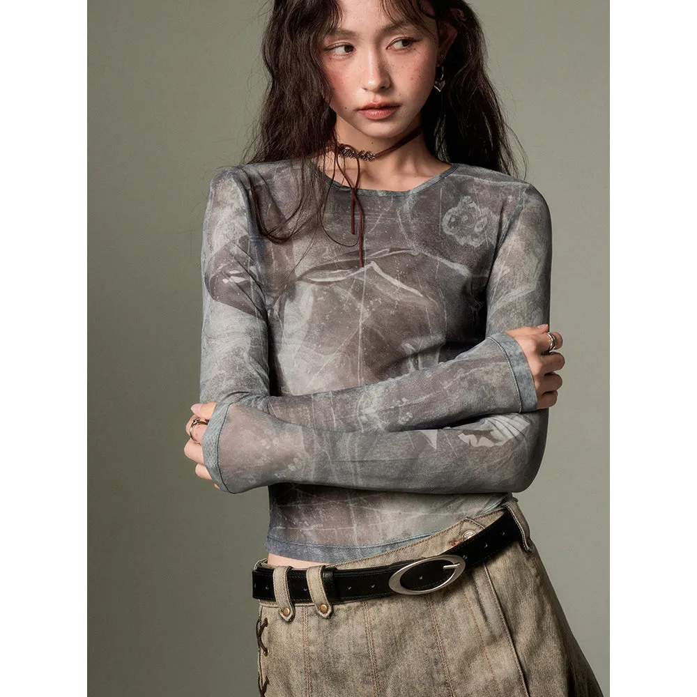 artistic sheer slim tops