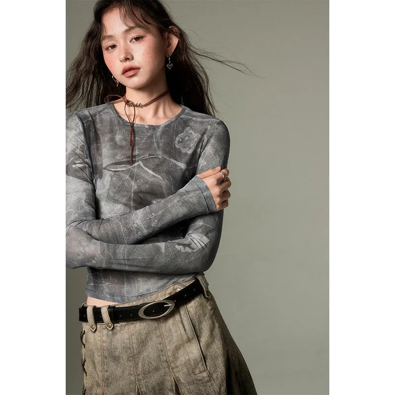 artistic sheer slim tops