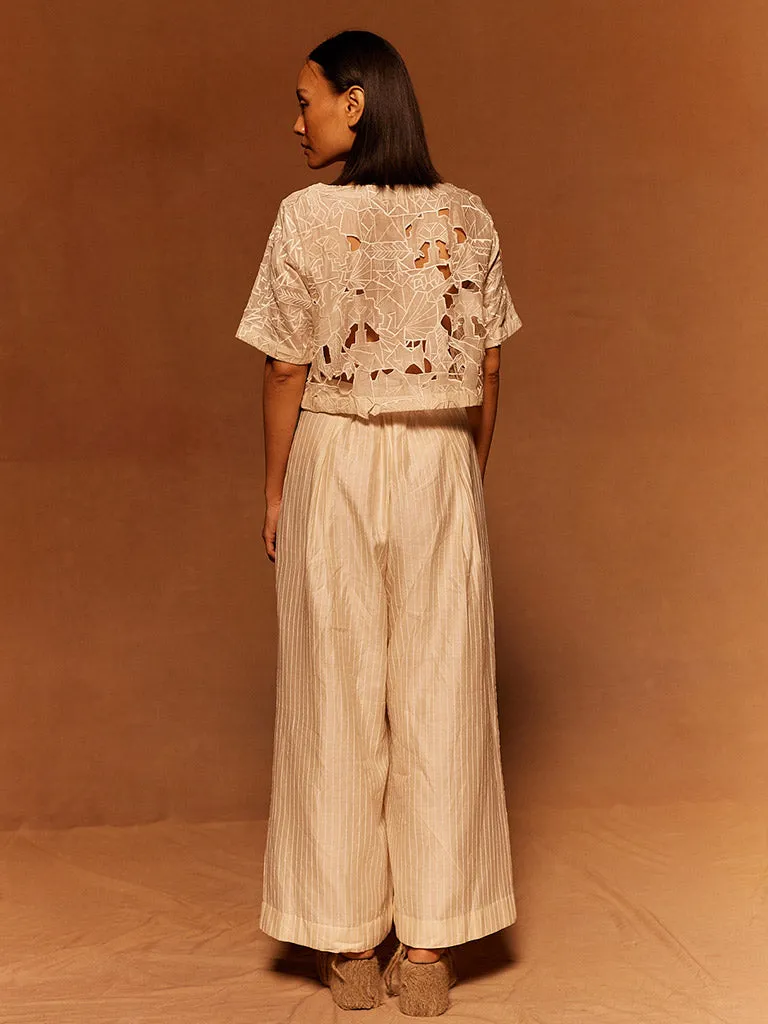 Avame Cut Work Crop Top