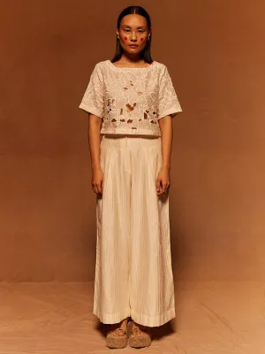 Avame Cut Work Crop Top