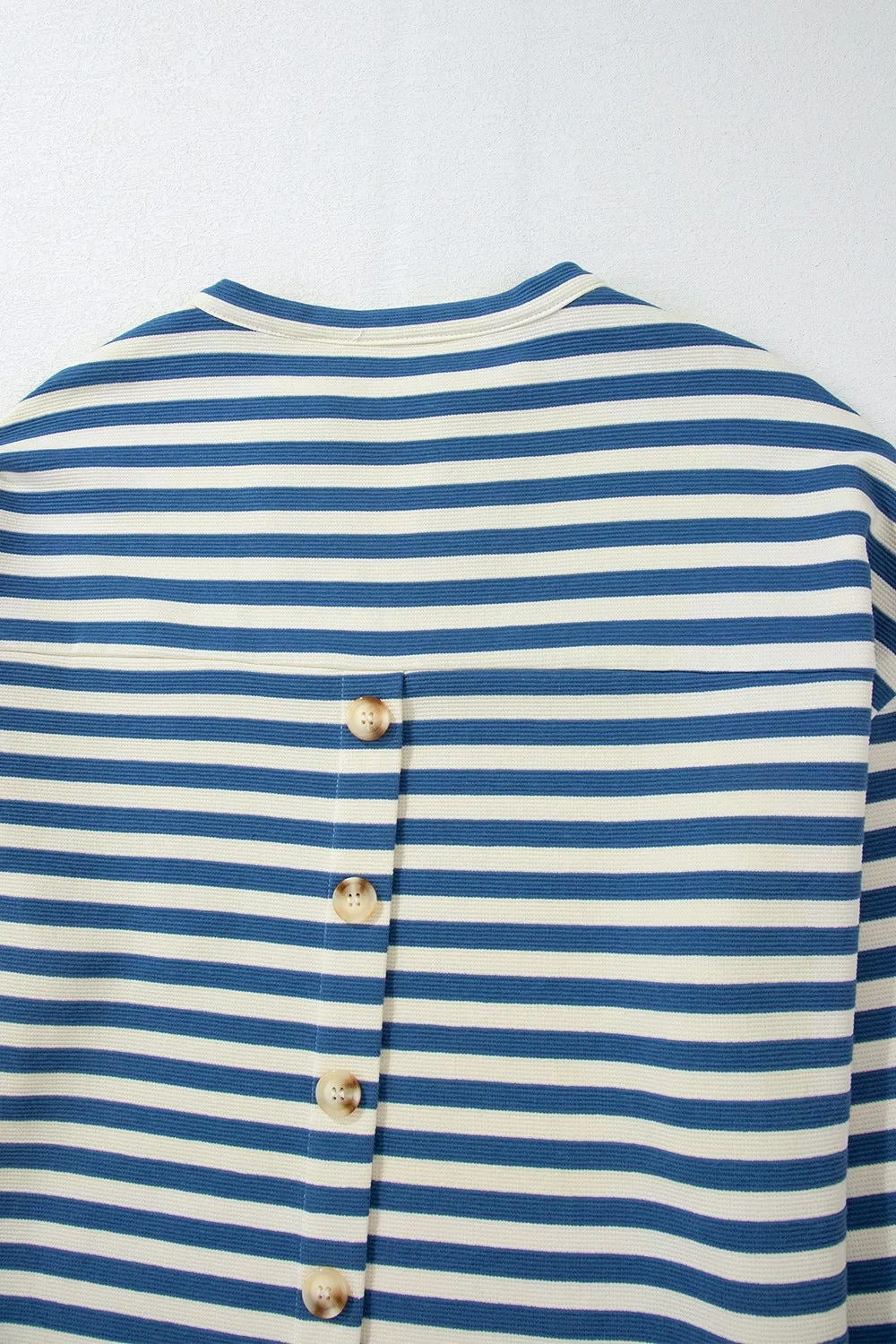 Avery Stripe Chest Pocket Notched Top