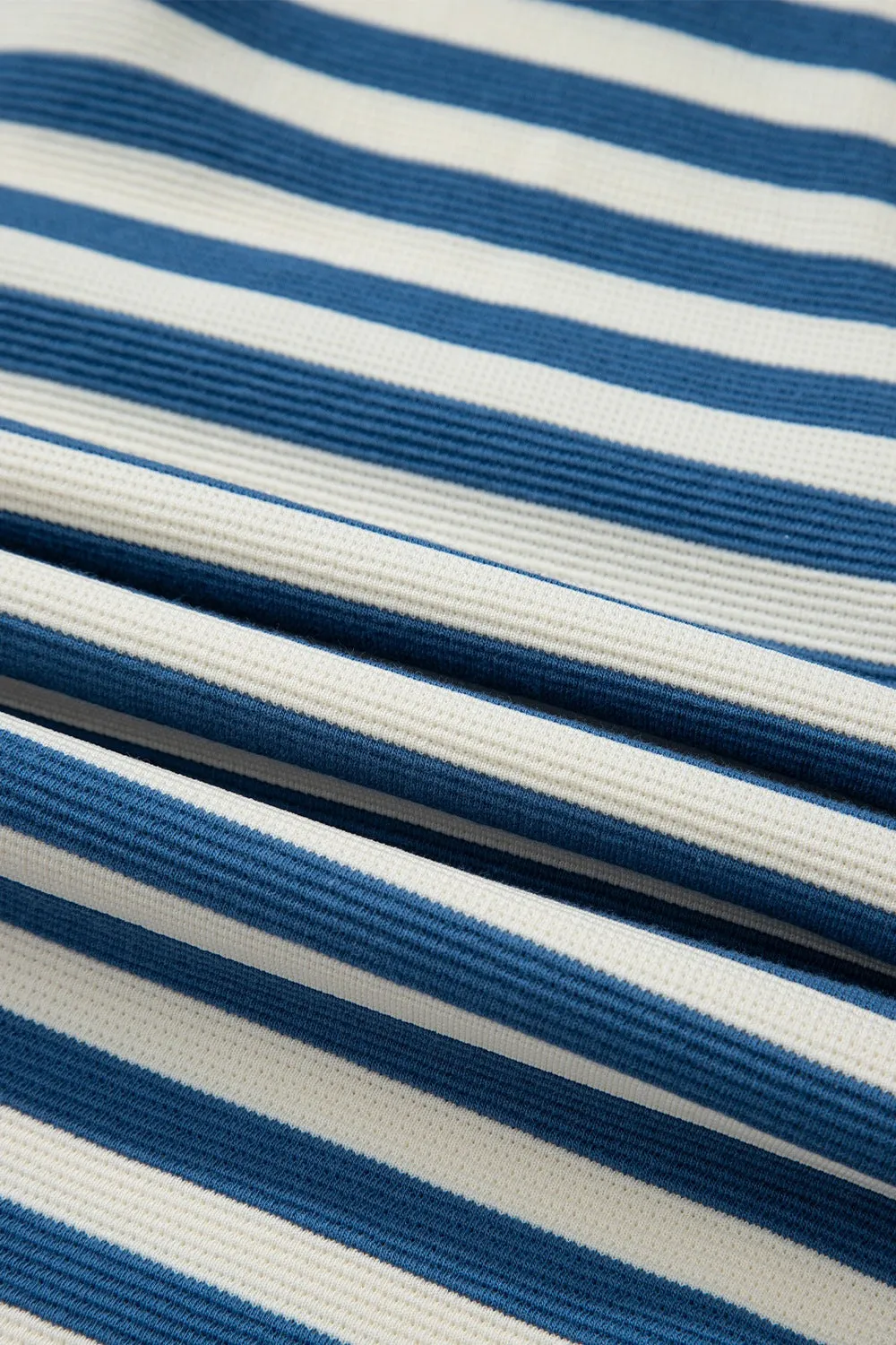 Avery Stripe Chest Pocket Notched Top
