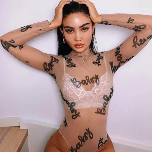 Baby Vibe Mesh Long-Sleeve Bodysuit