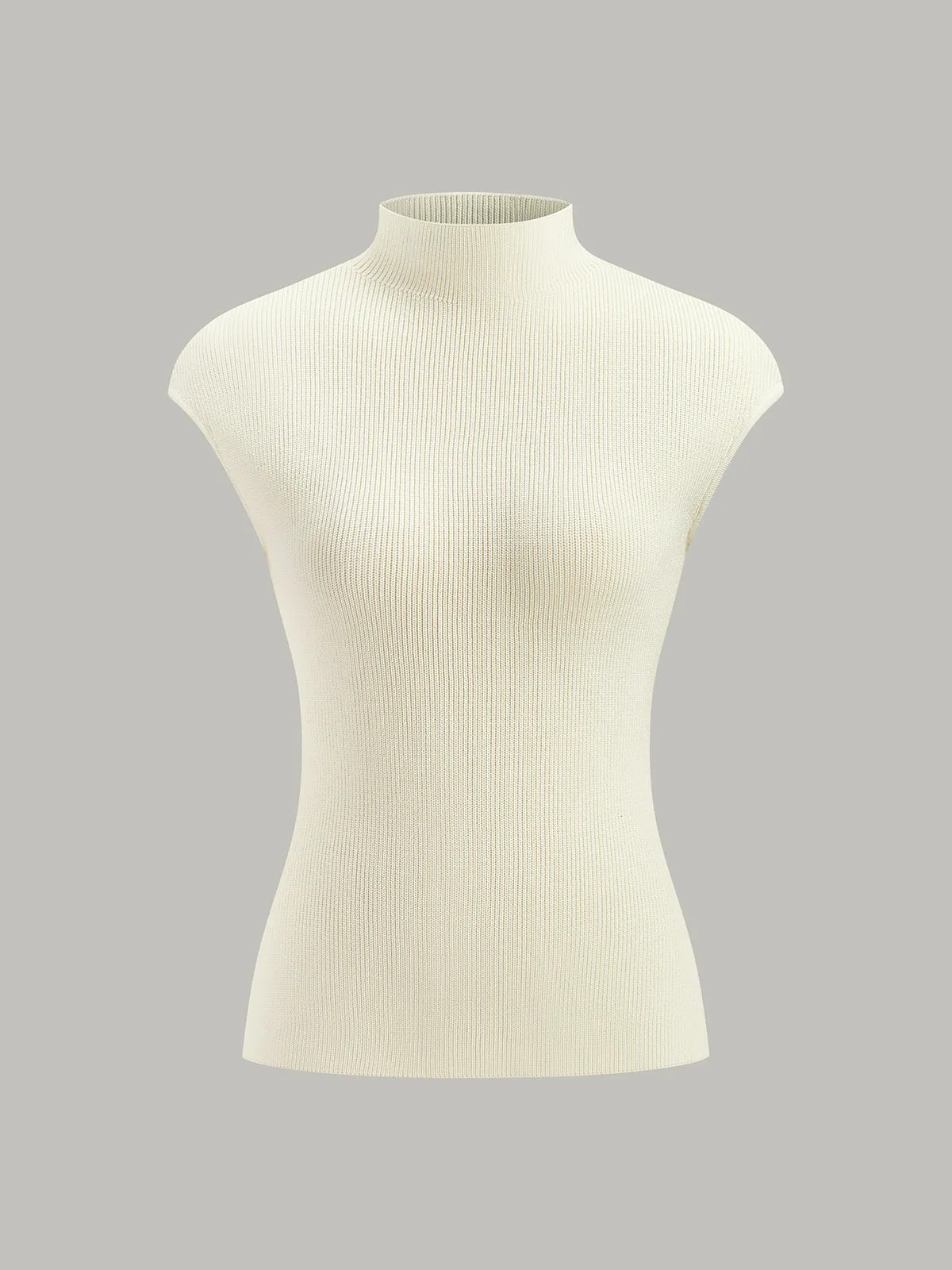 Backless Ribbed Knit Top