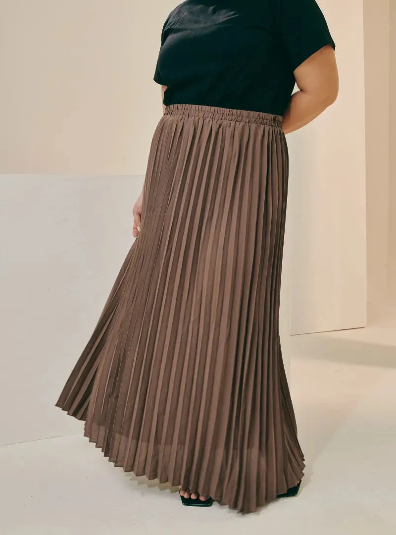 Basic Pleated Skirt - Earth Tones Series