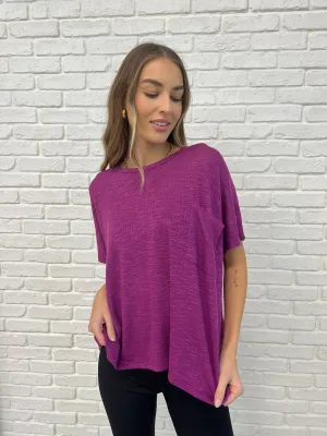 Basically Flowing Dolman Sleeve Top in Lt Plum - 2/10