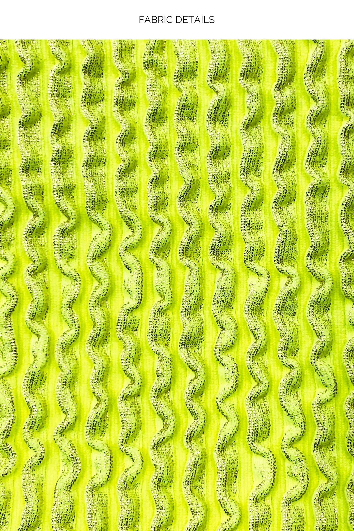 BELLA - Open Front Bralette Top & Seamless Wavy Ruched Back Bottom • Shiny Neon Yellow