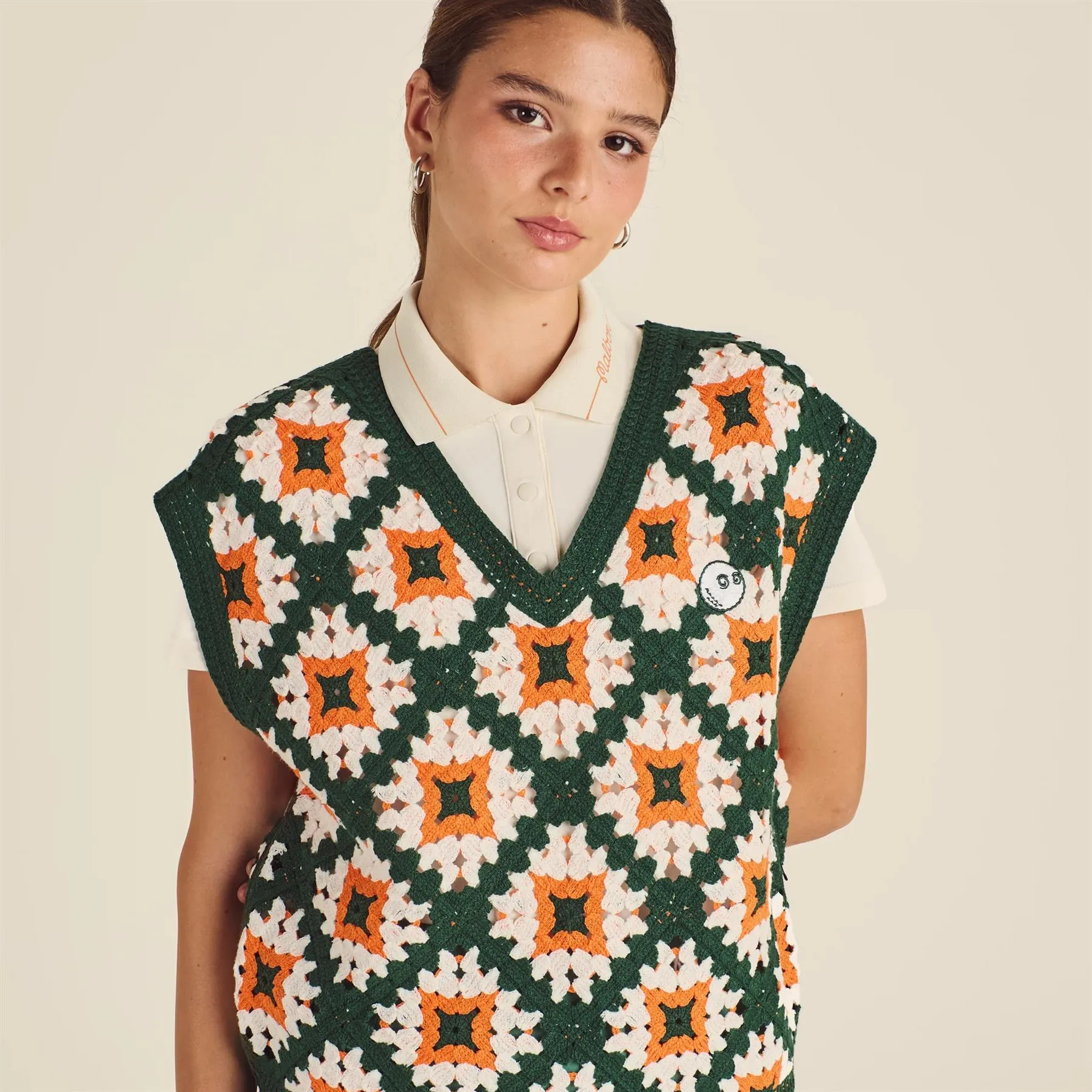Bianca Knit Vest Ivory Multi