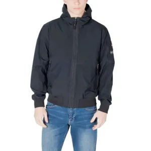 Black Hooded Bomber Jacket