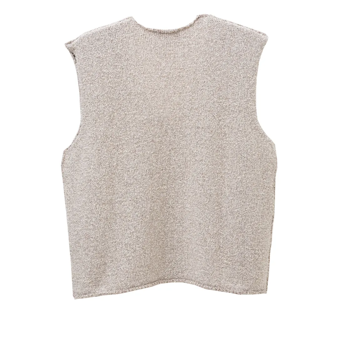 Boucle Knit Vest