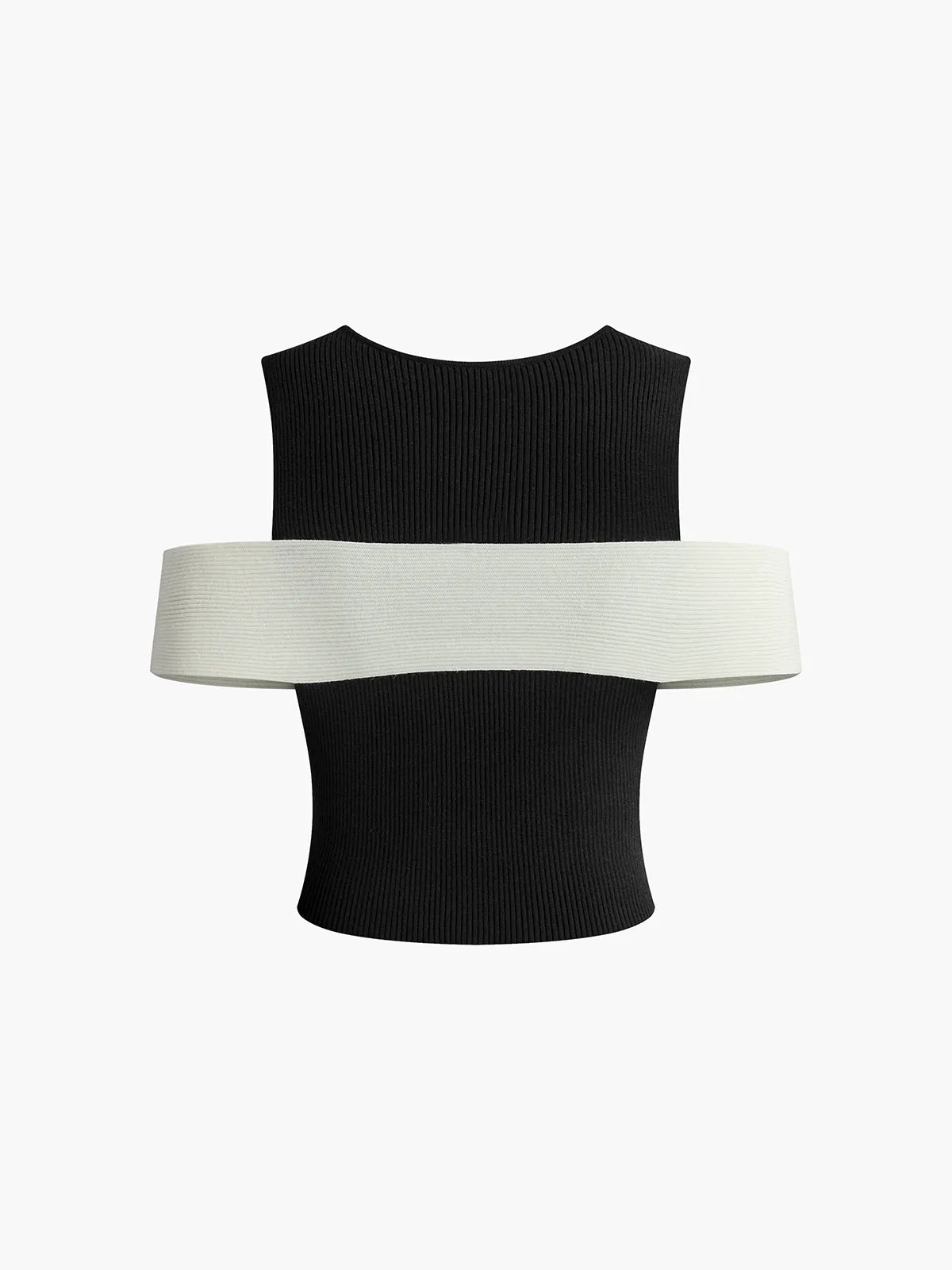 Bow-Trim Stretch Sweater Vest