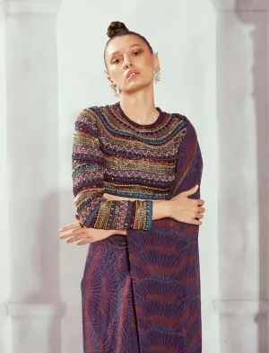 Byzantine embroidered crop top