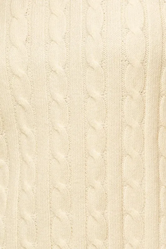 Cable Knit Sleeveless Sweater (Various Colors), Gilli