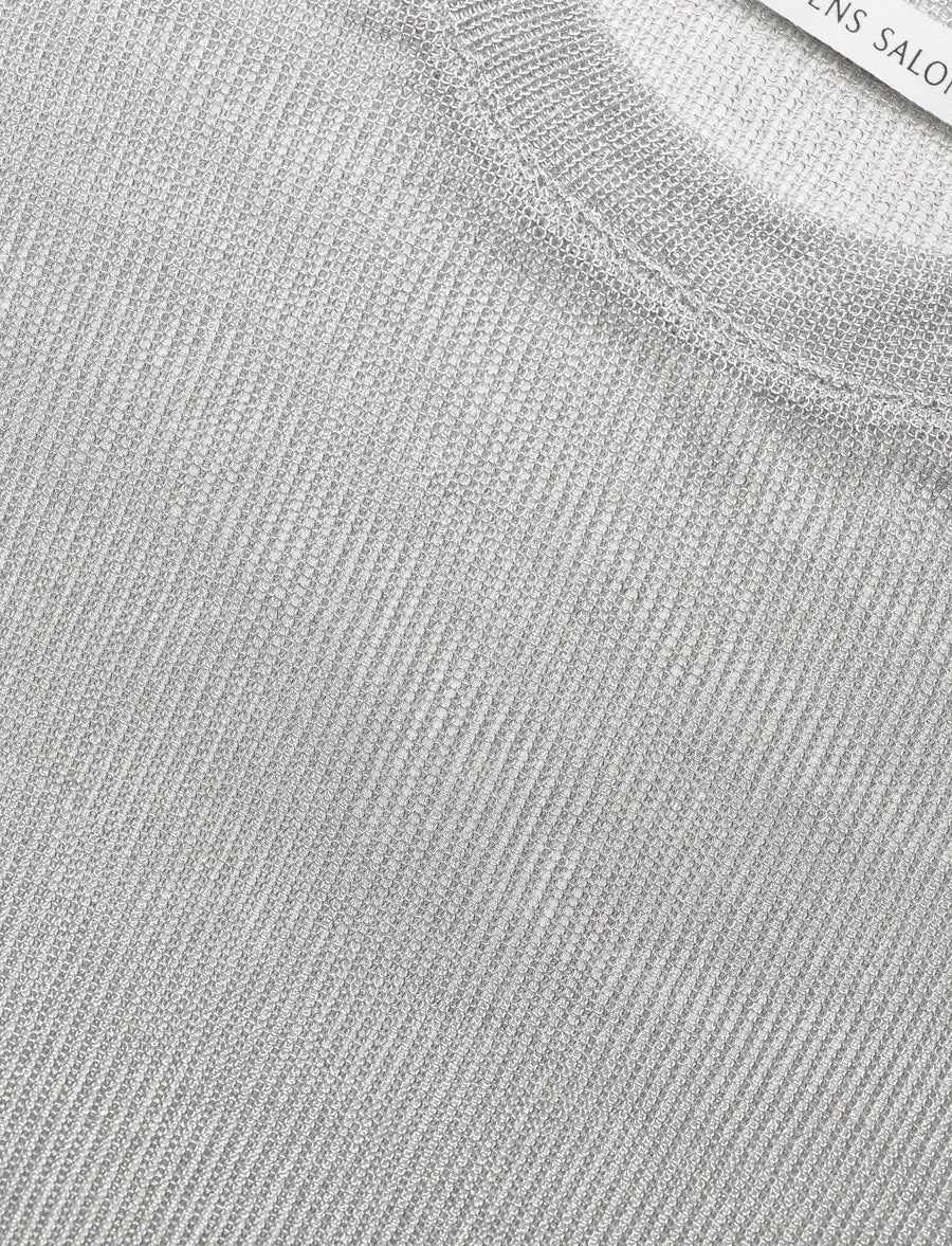 Carabell Metal Mesh Tee - Silver