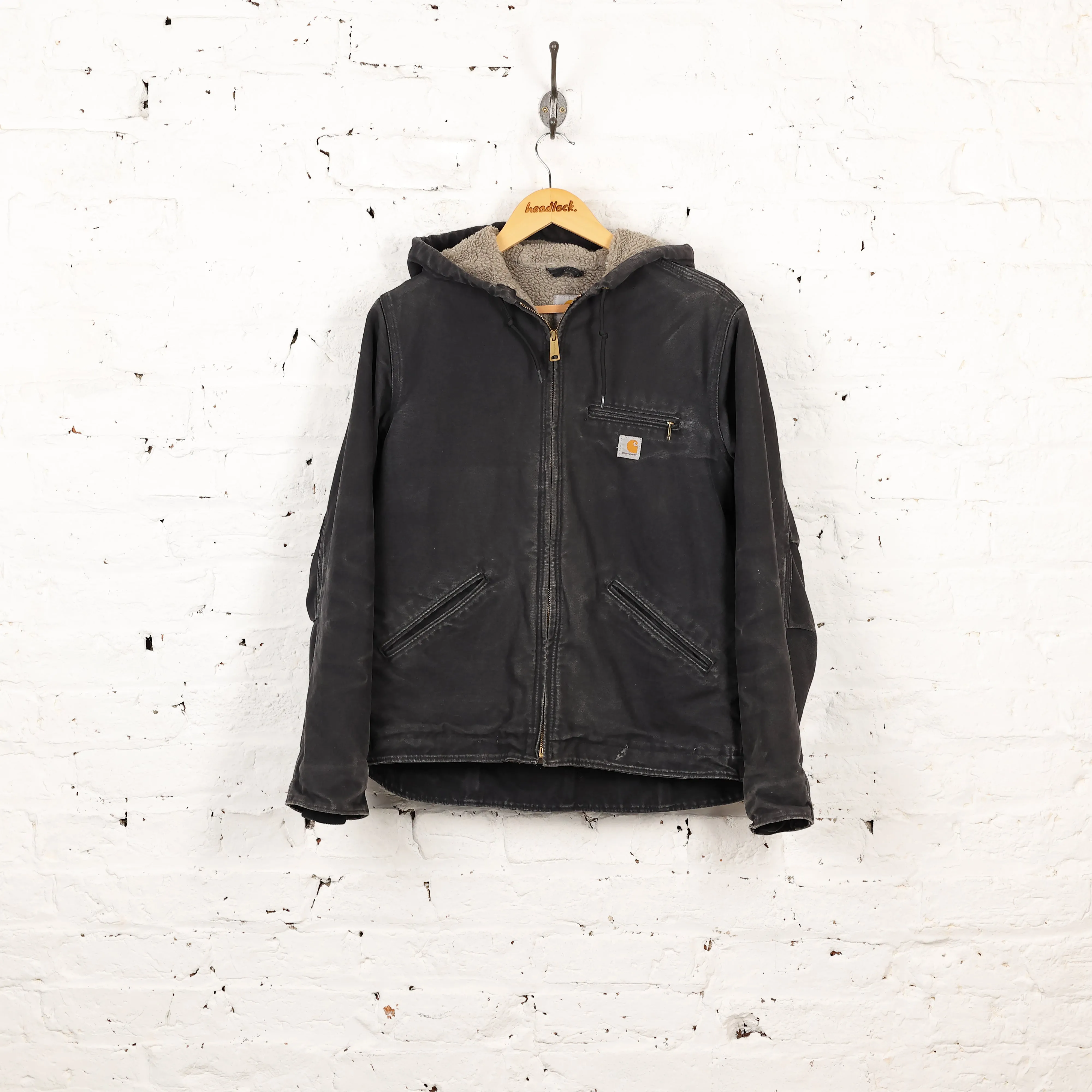 Carhartt Hooded Work Jacket - Black - S
