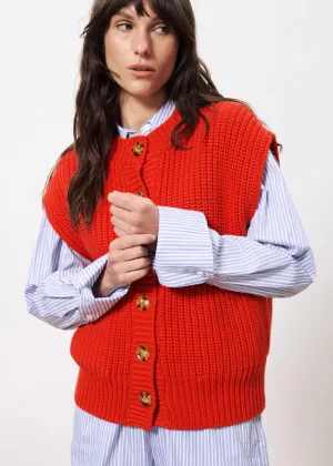 Carmele Knit Vest - Red
