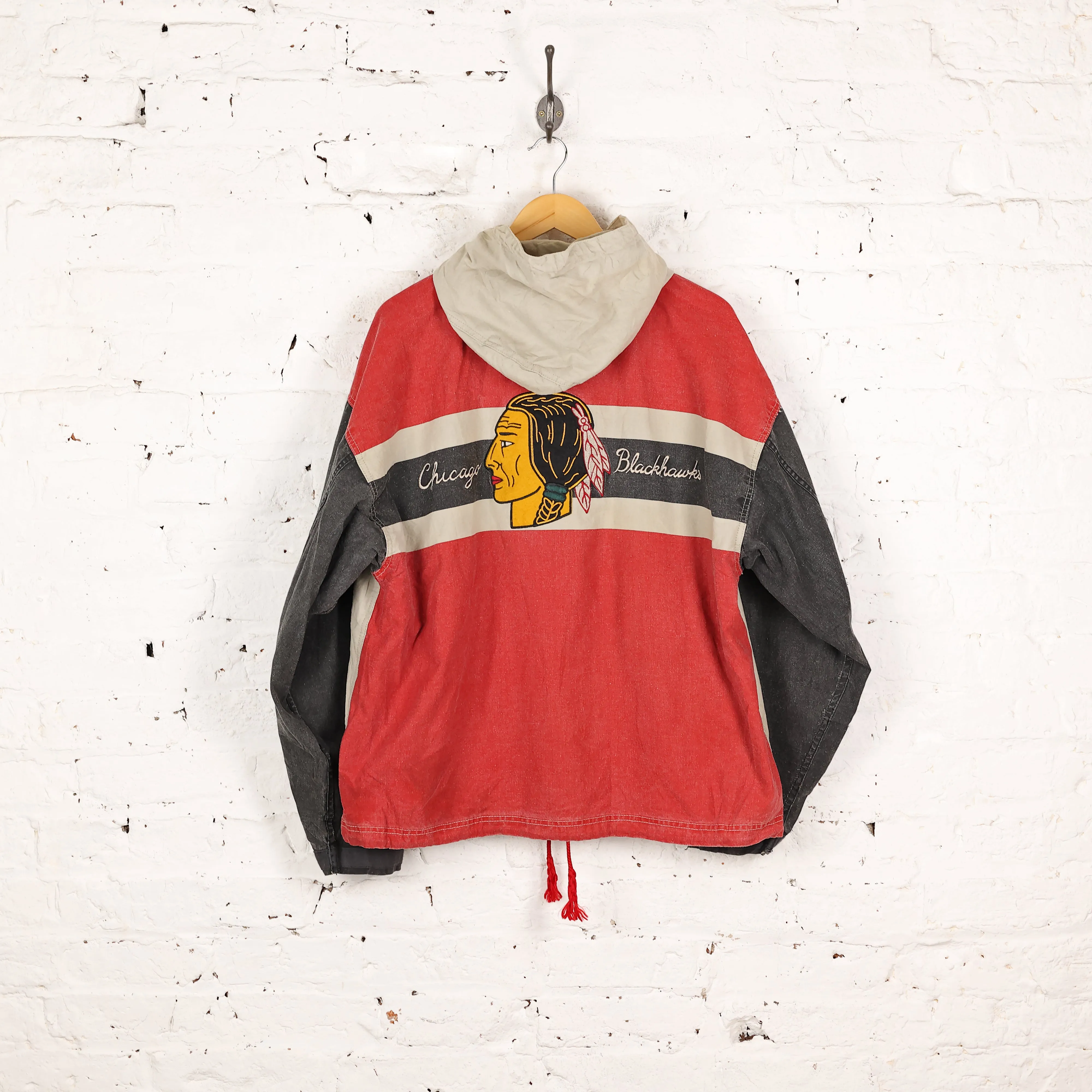 Chicago Blackhawks Canvas Hooded Jacket - Beige - M