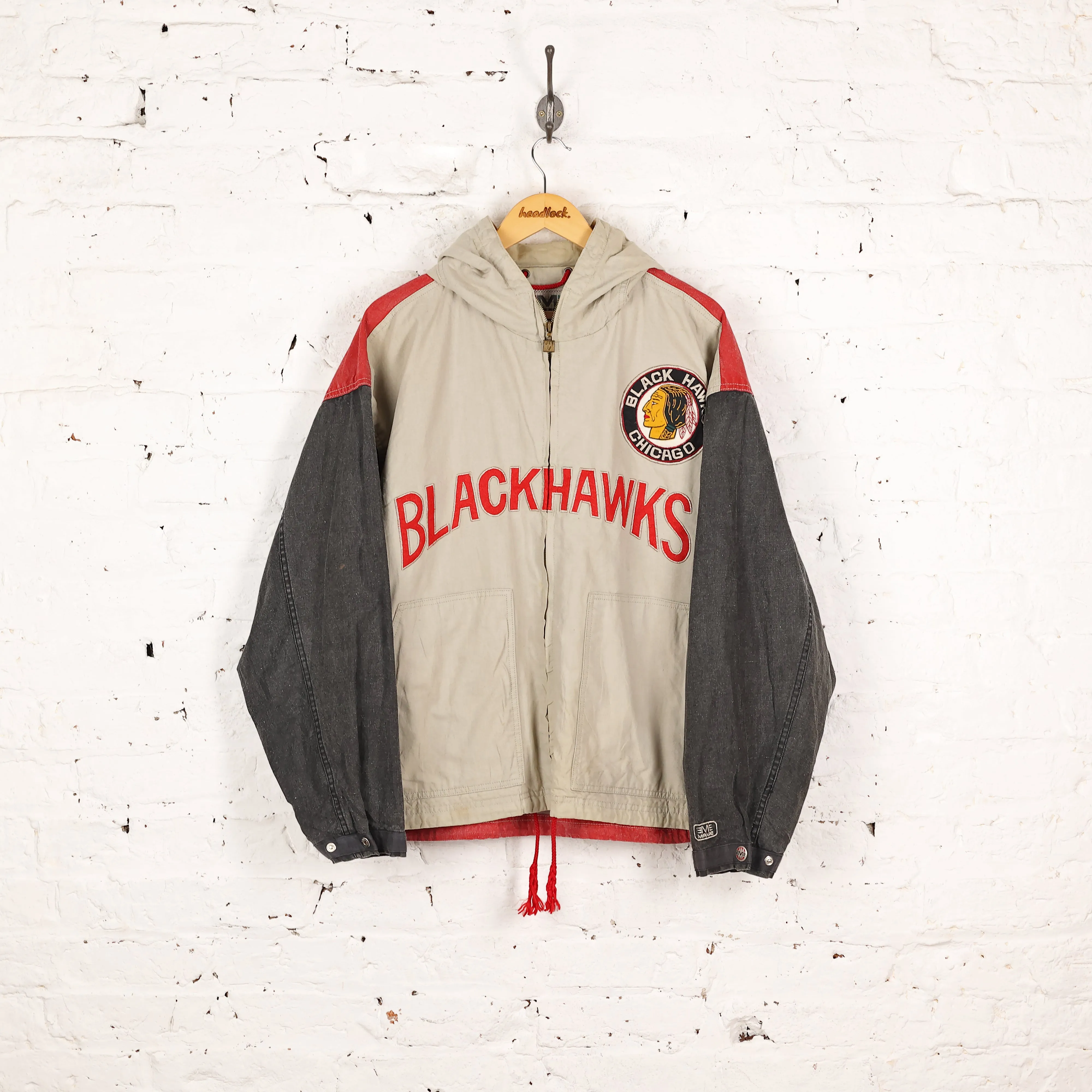 Chicago Blackhawks Canvas Hooded Jacket - Beige - M