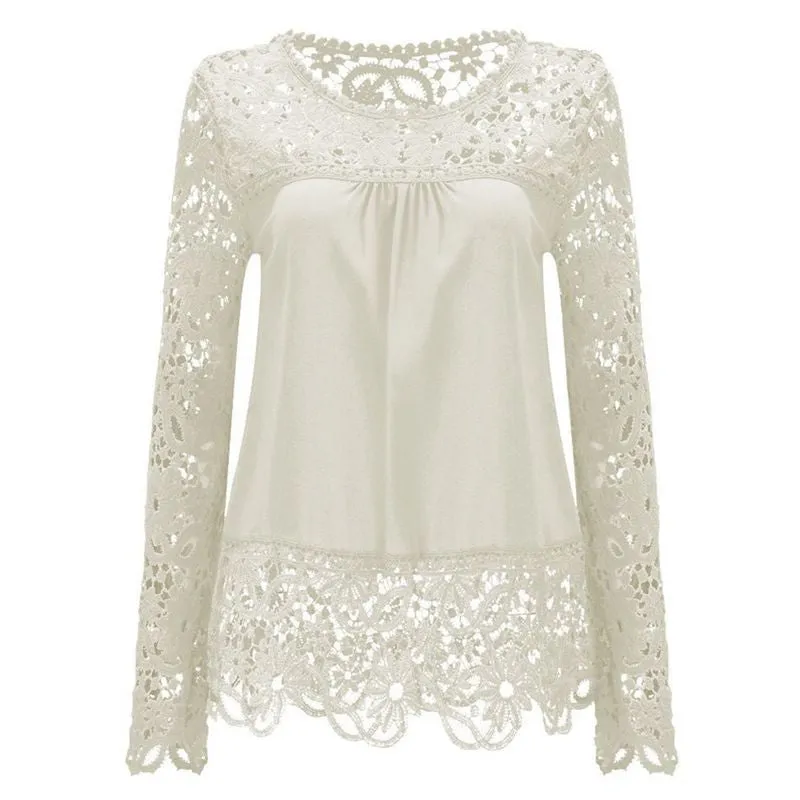 Chiffon Long Sleeve Women Blouses White Lace Up Ladies Women Tops Women Shirts Clothing Plus Size