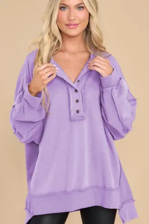 Christina Exposed Seam Long Sleeve Sweatshirt