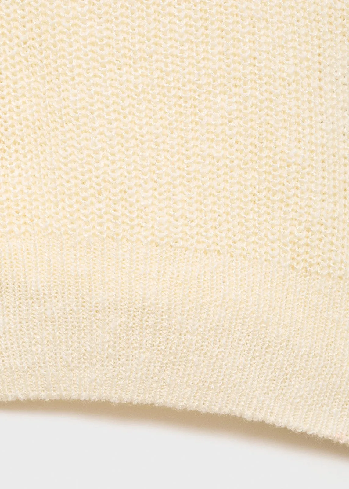 Chunky knit vest with buttons - Light Beige