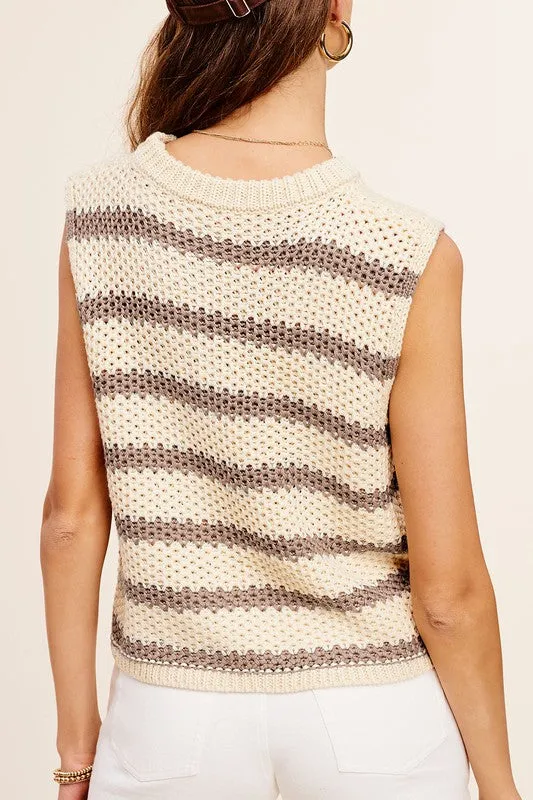 Chunky Stripe Sweater Top