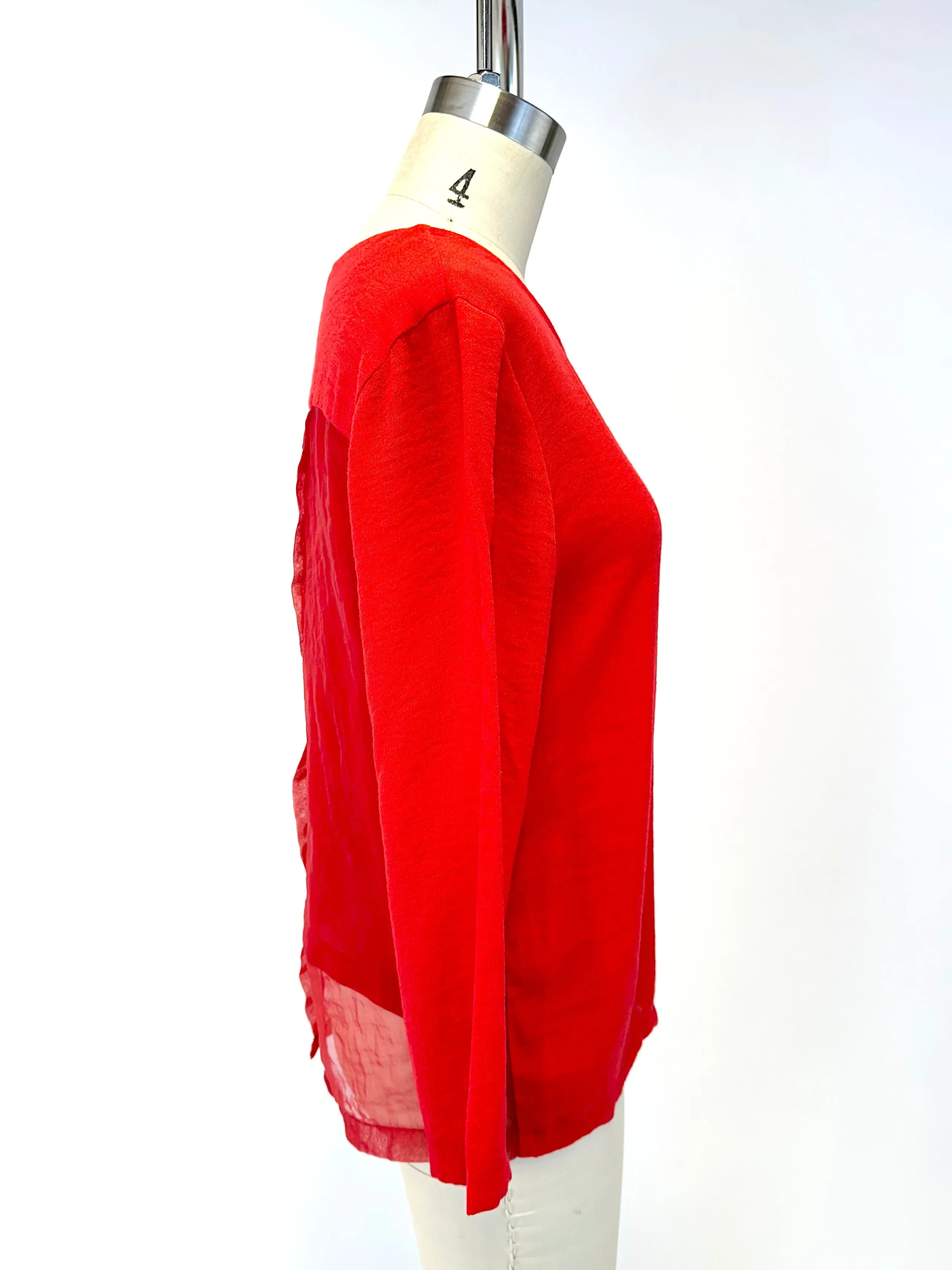 Cop. Copine Crepe & Organza Top