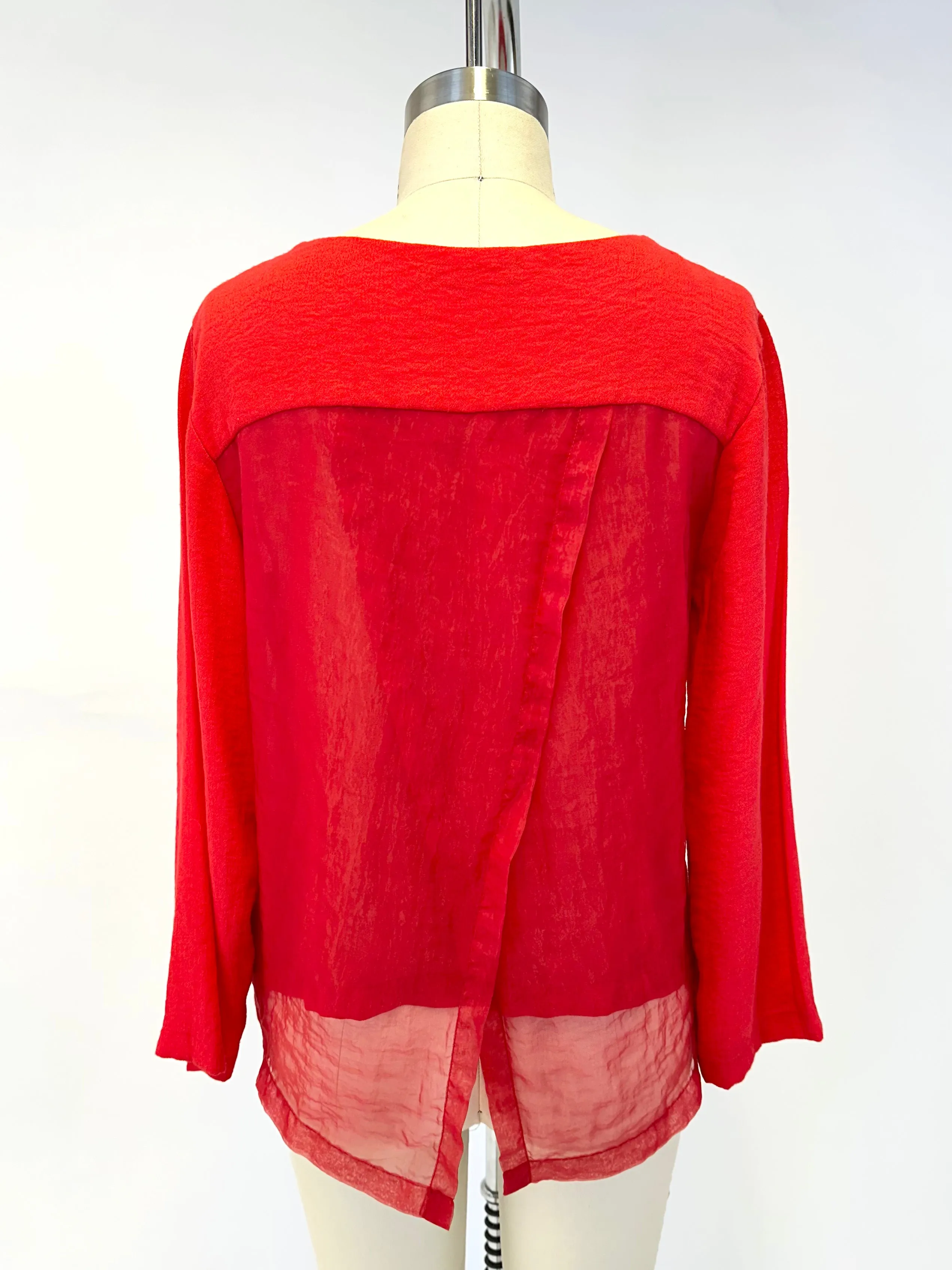 Cop. Copine Crepe & Organza Top