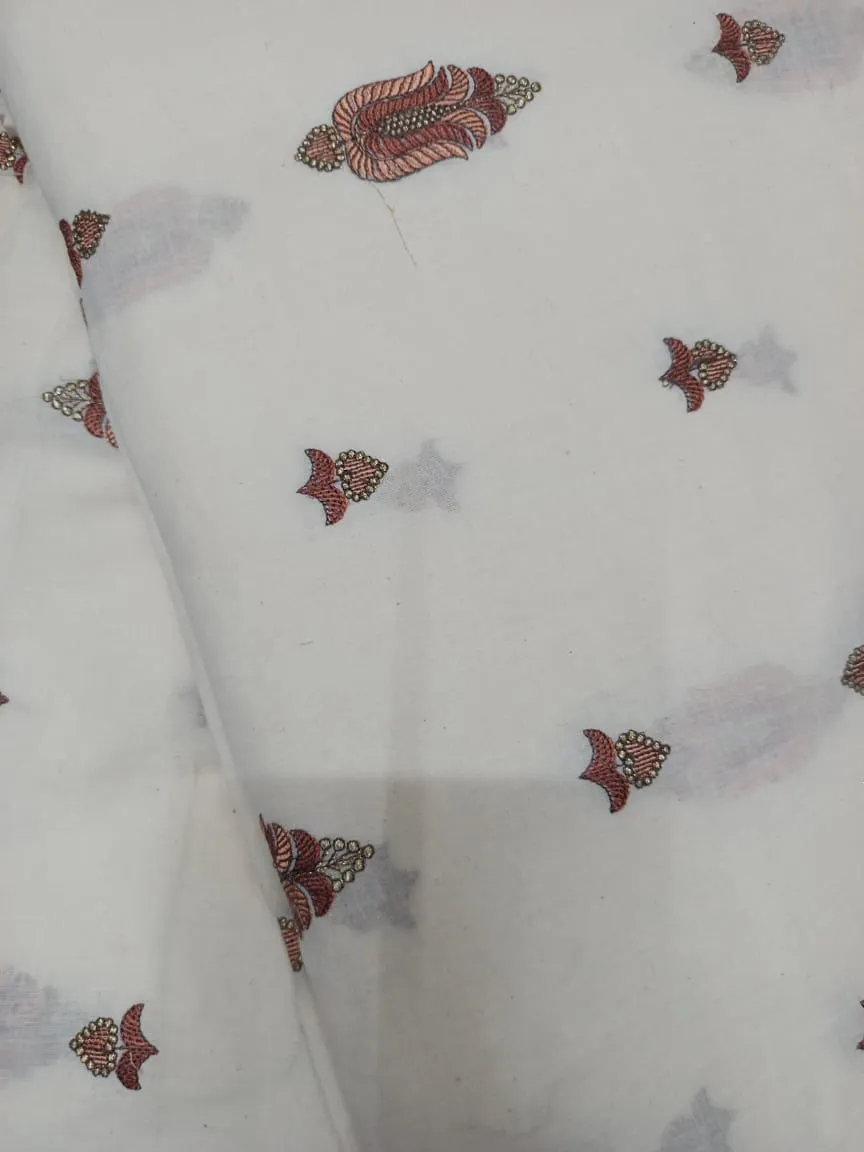 Cotton Embroidered Fabric