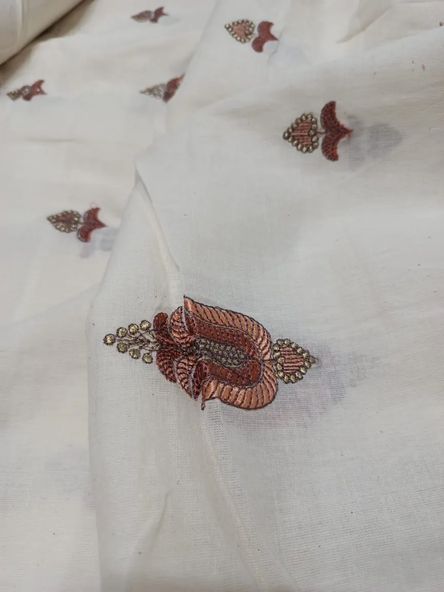 Cotton Embroidered Fabric