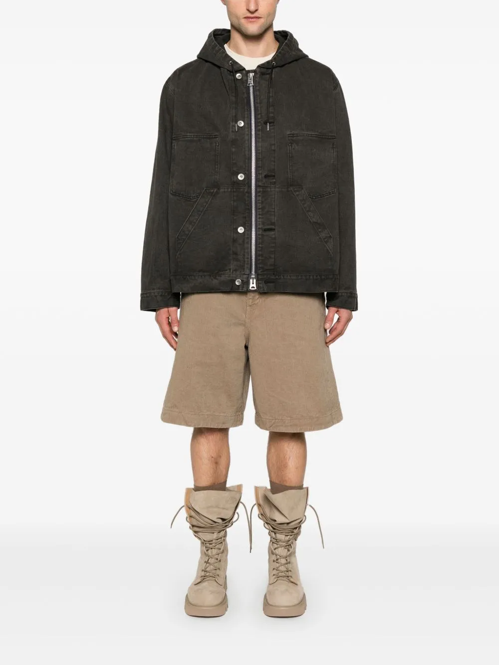 Cotton hooded jacket