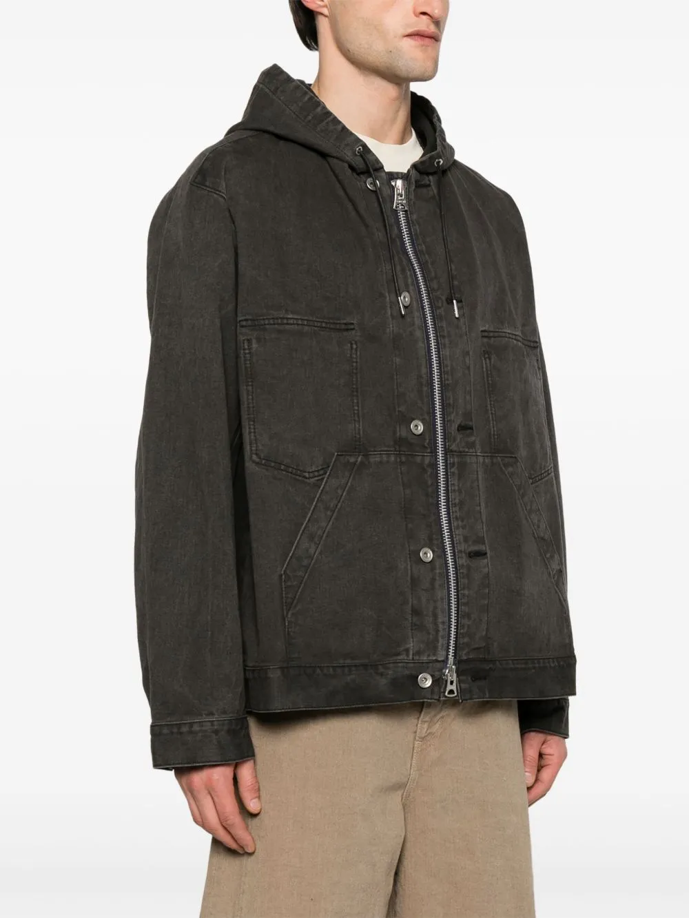 Cotton hooded jacket
