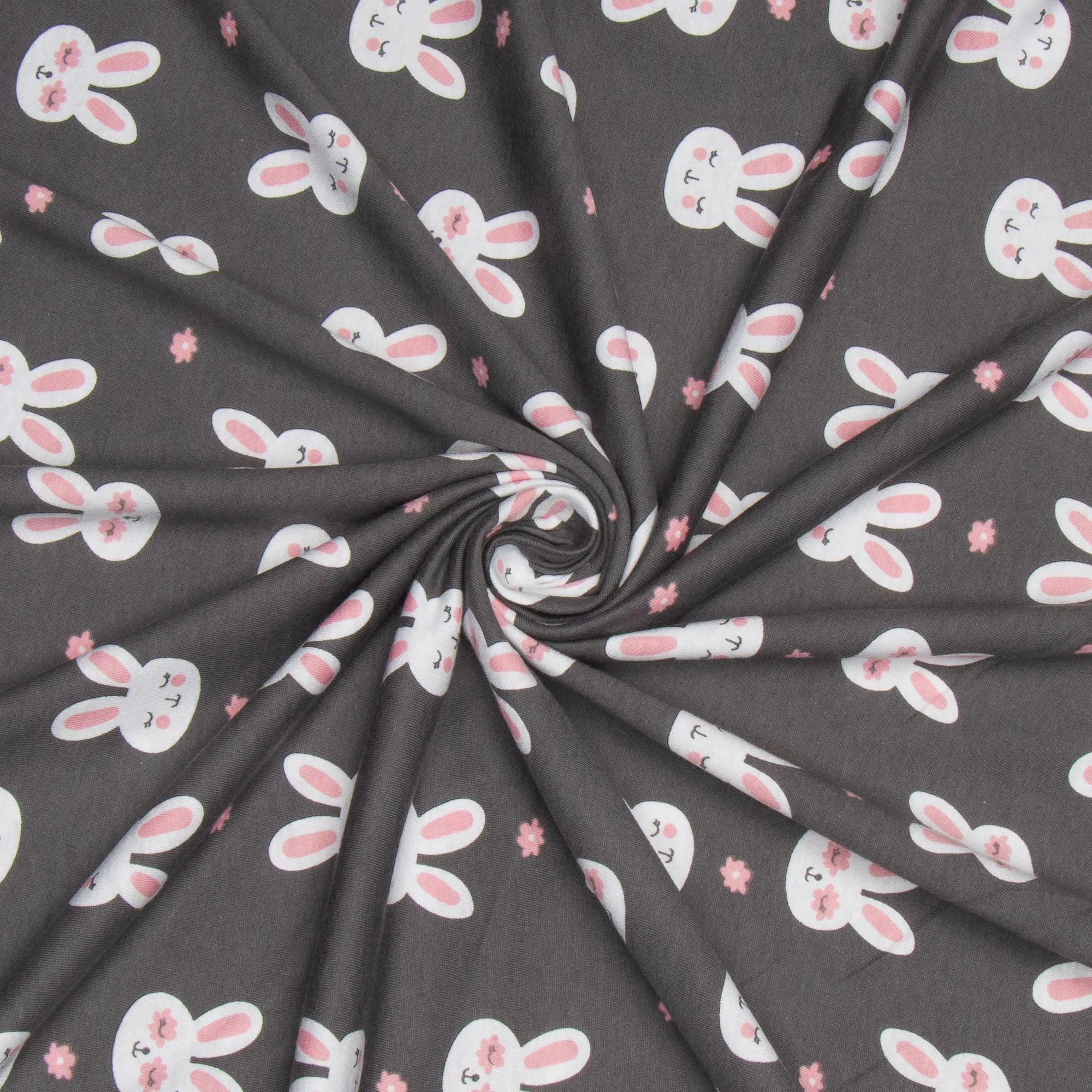 Cotton Knit Bunny Print