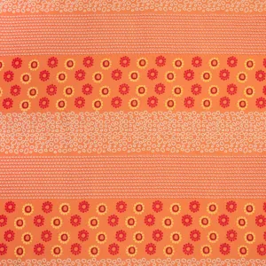 Cotton Knit Orange Border Floral